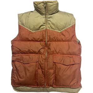 Vintage Ski Daddle Mens Puffer Vest Duck Down Size M Zip Front Alpine Gorpcore